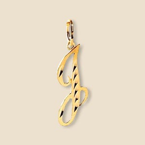 Collar con inicial J en oro de 14 quilates / Colgante con letra delicada / Joyería personalizada de oro auténtico / Joyería fina de Tehrani