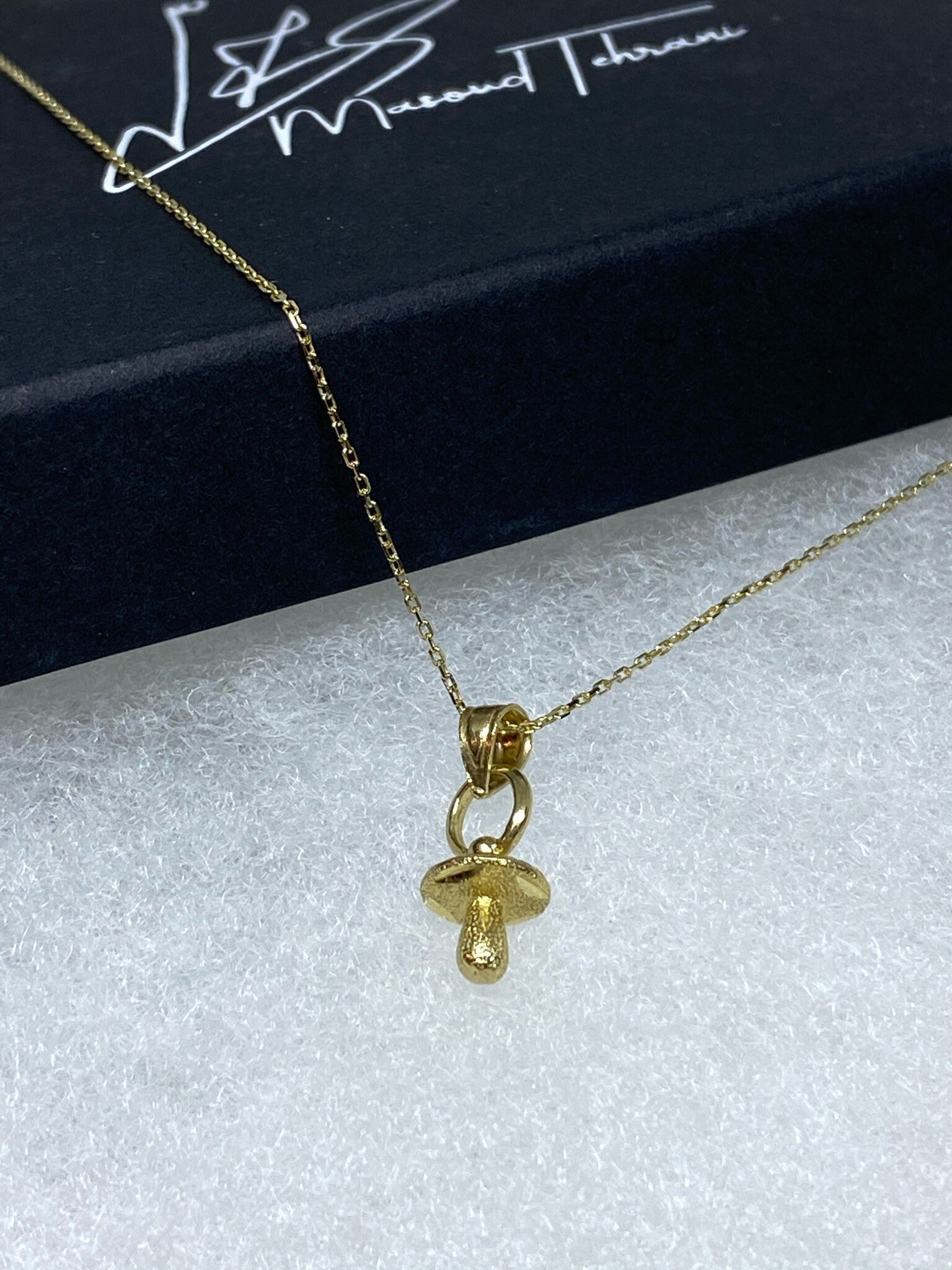 Gold Pacifier necklace 14k Solid Gold Pendant perfect gift for Etsy