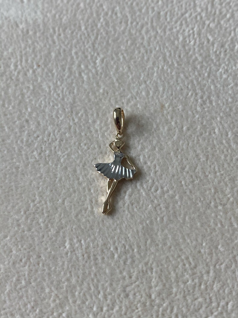 Ballerina Sign 14k Solid Gold Pendant perfect gift for anyone Dance /& Ballet Tehrani Jewelry