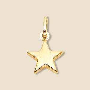14K Real Gold Star Charm Pendant | Dainty Gold Jewelry by Tehrani Jewelry