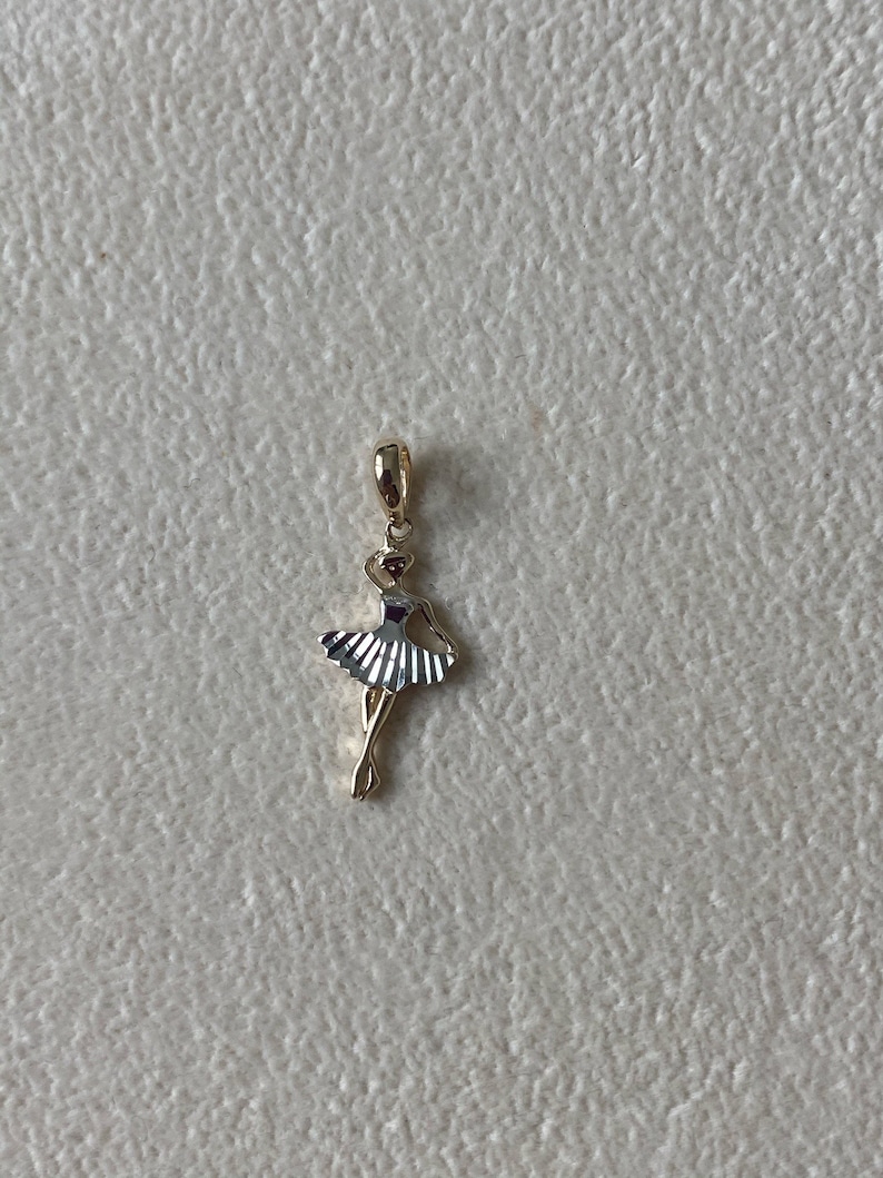 Ballerina Sign 14k Solid Gold Pendant perfect gift for anyone Dance /& Ballet Tehrani Jewelry
