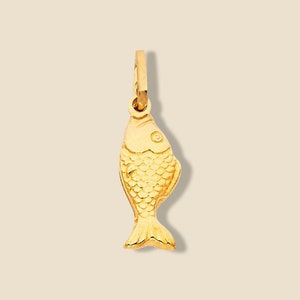 14K Real Gold Fish Charm Pendant | Elegant Wildlife Jewelry | Everyday Fine Jewelry By Tehrani Jewelry