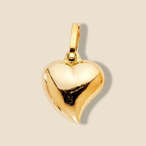 14k Real Gold Heart Charm | Symbol of Love | Heart Charm | Fine Jewelry | Minimal Necklace | Real Gold Jewelry | Jewelry Aesthetic |