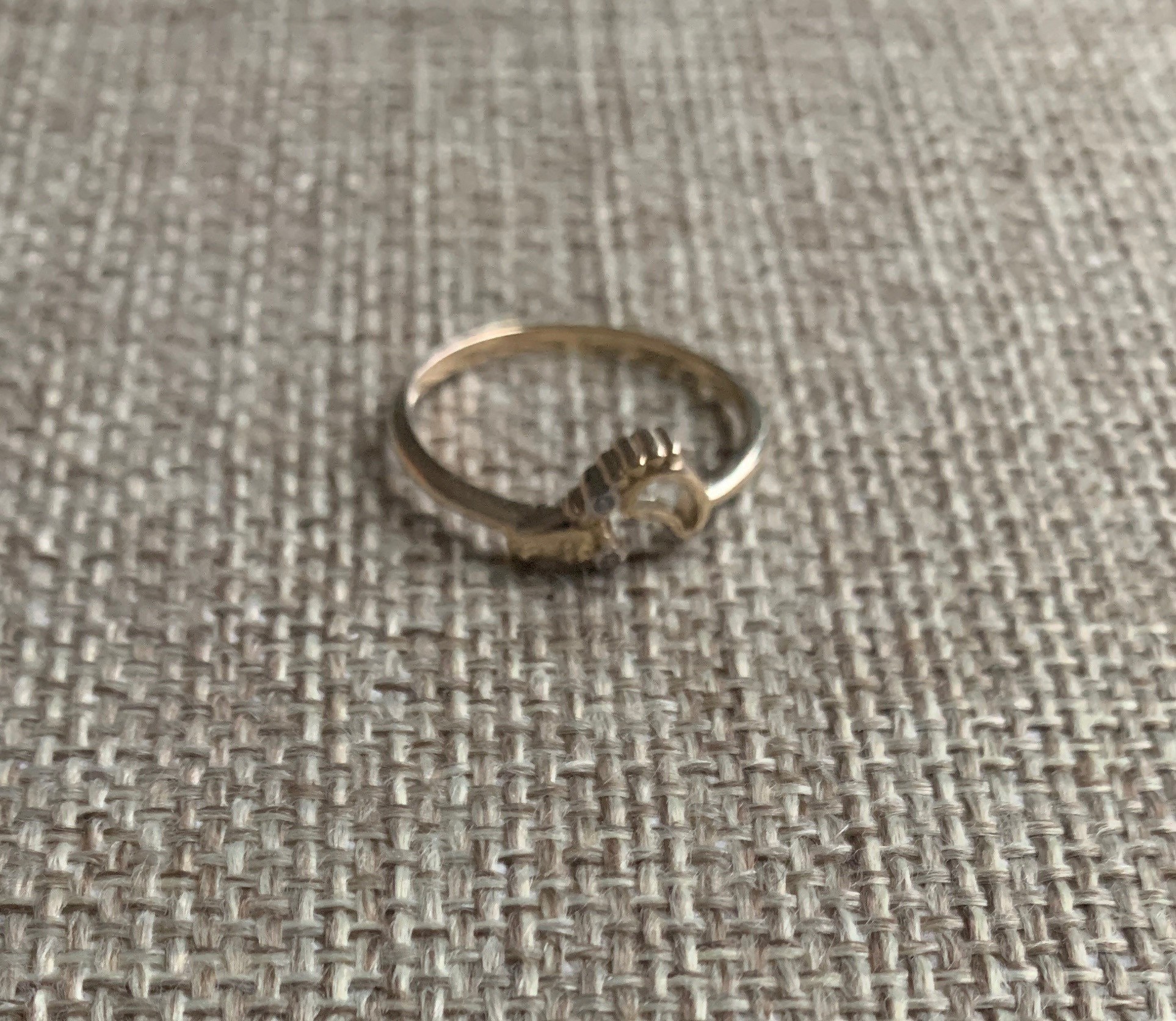 Cute Feet Ring 14k Solid Gold Perfect Gift Valentine Birthday - Etsy