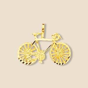 14K Solid Gold Bicycle Charm | Cycling Jewelry | Gift for Cyclists | Unique Gold Pendant By Tehrani Jewelry