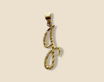 14k Real Gold Initial "J" Pendant/Charm- Gold Letter "J" Pendant for Him/Her- Gold Initial/Letter "J" Pendant/Charm