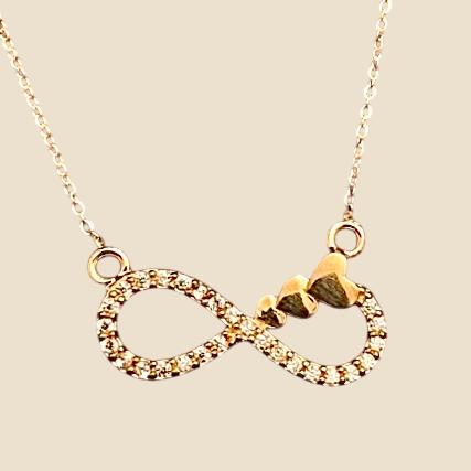 18K Gold Infinity Necklace | Solid Gold Pendant | Timeless 18K Gold Infinity Necklace | Solid Gold Pendant | Timeless