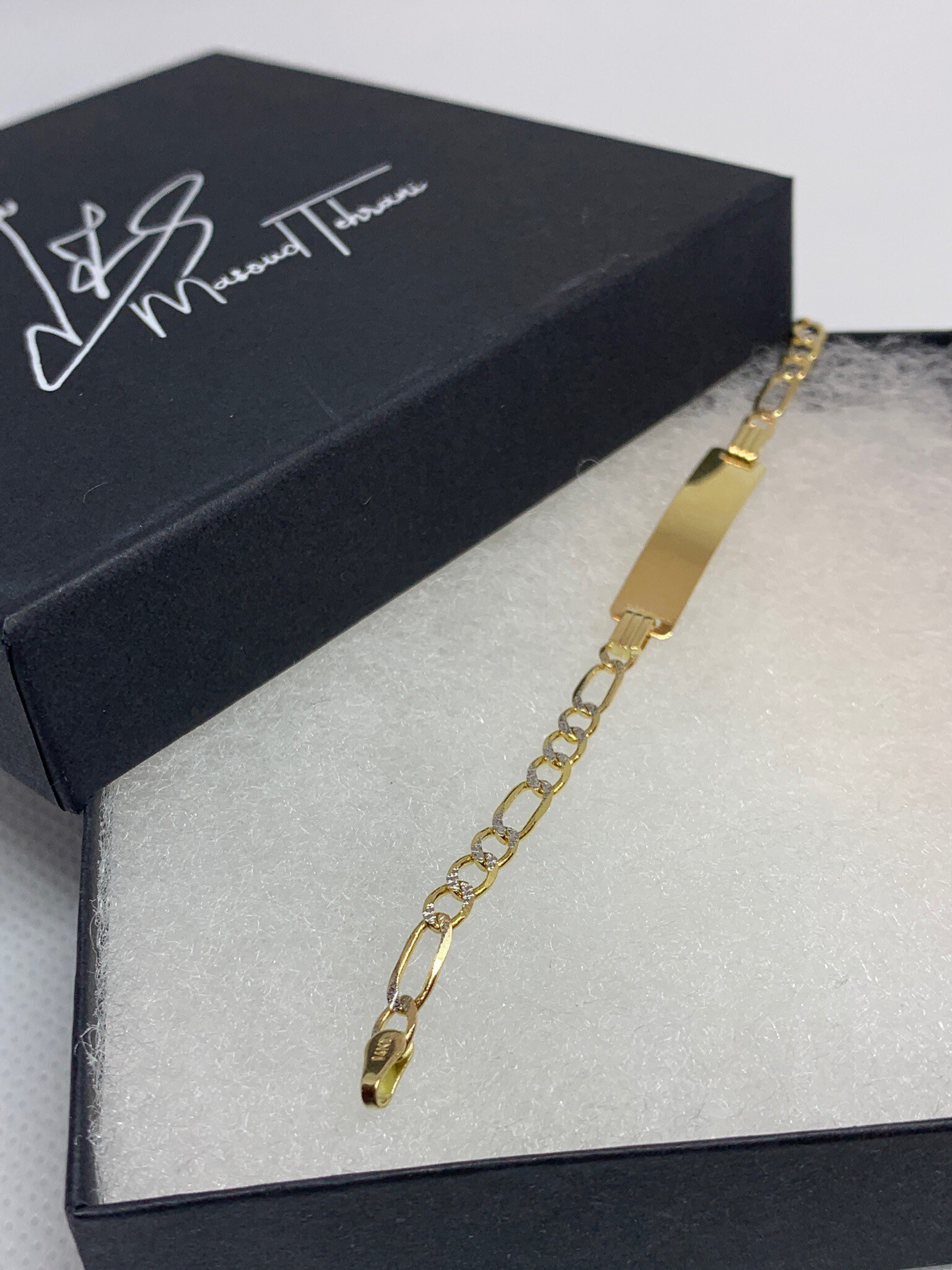 Kids ID Bracelet 14k Solid Gold Bracelet perfect gift for Etsy