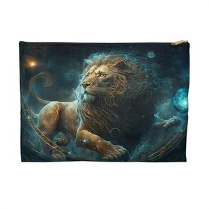 Leo- Tarot Karten- Accessoire-Kosmetik-Reißverschlusstasche