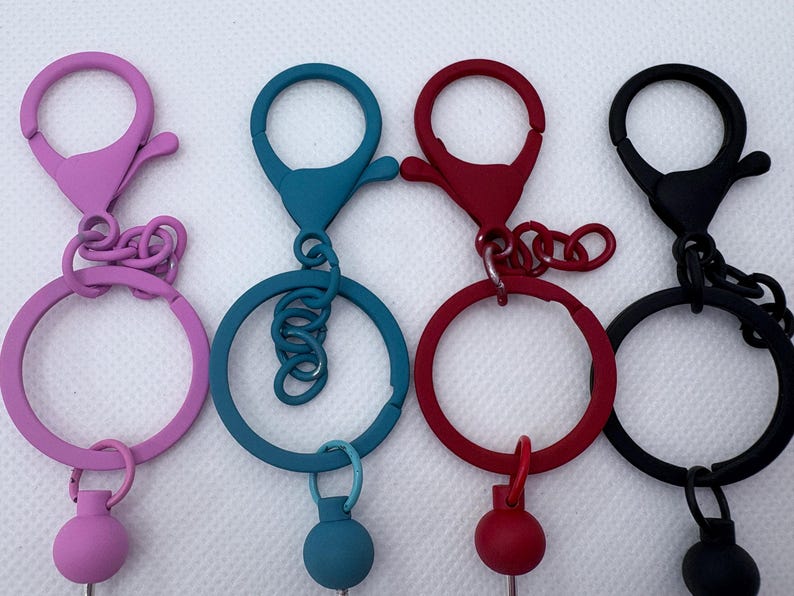 Metal Beadable Keychains, Available in 13 Colors/finishes - 1 Keychain ...