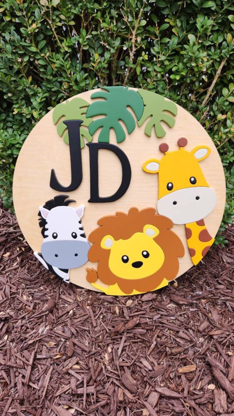 Safari Nursery Decor Safari Animals Wall Decor Jungle Themed Etsy