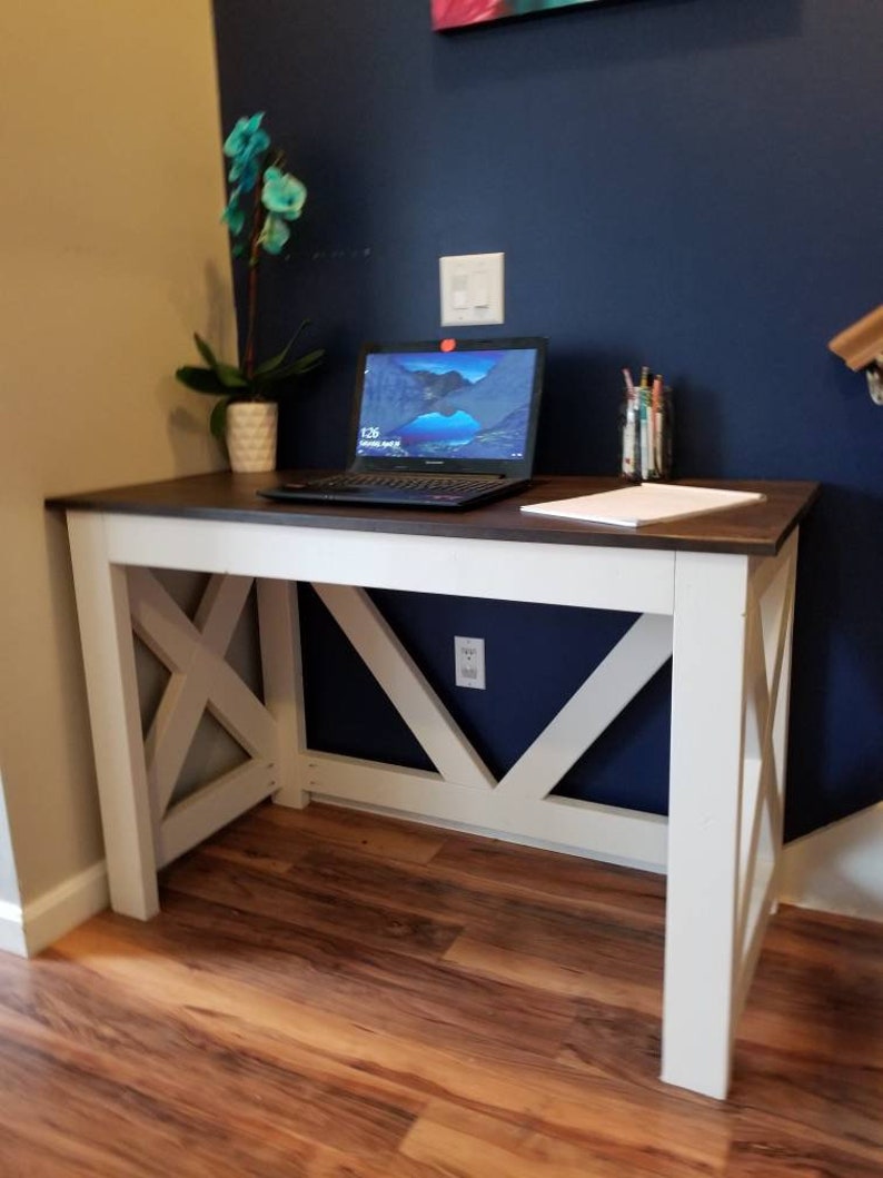 Farmhouse style desk/ office desk/ rustic desk Etsy