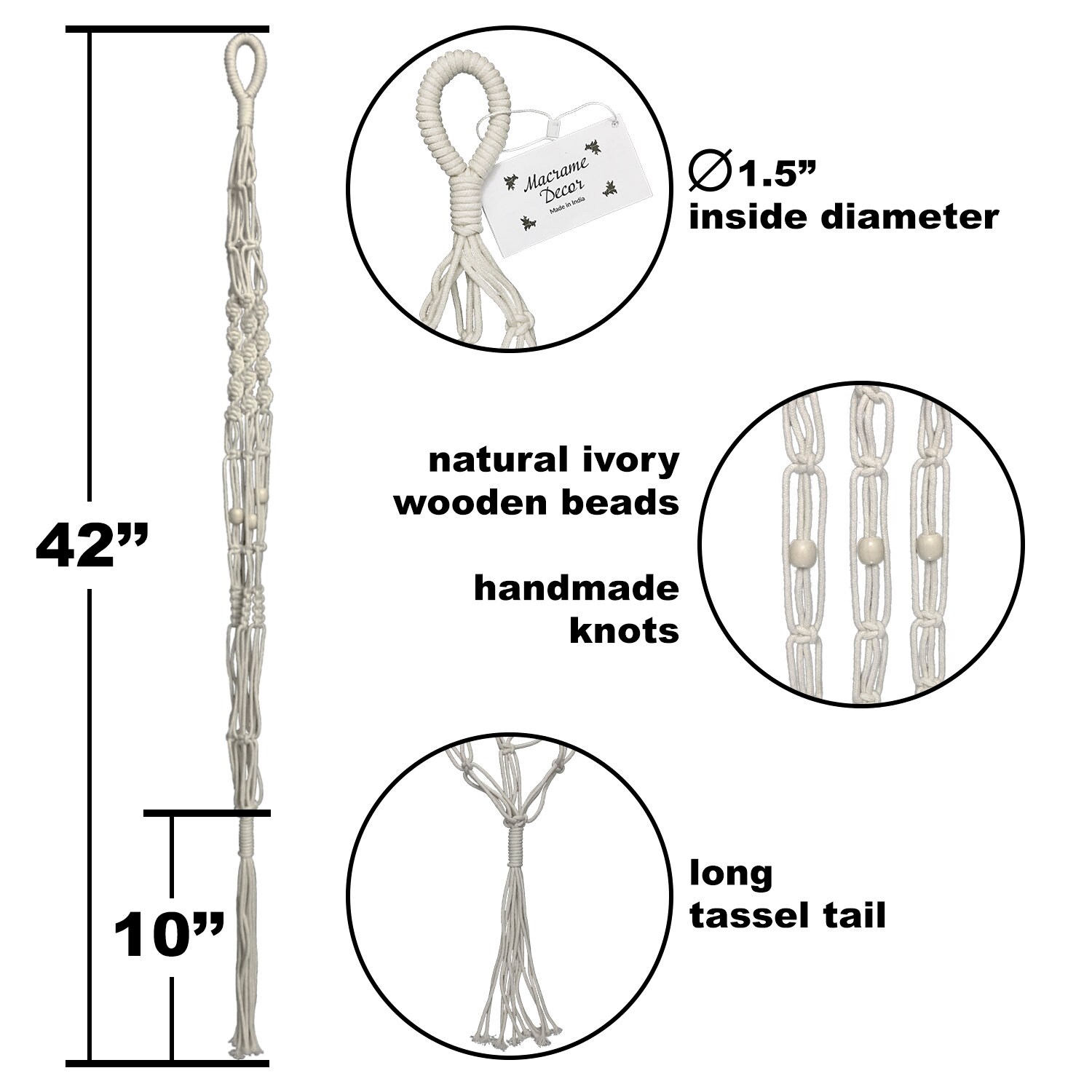 Plantador colgante Colgador de planta para exteriores en | Etsy