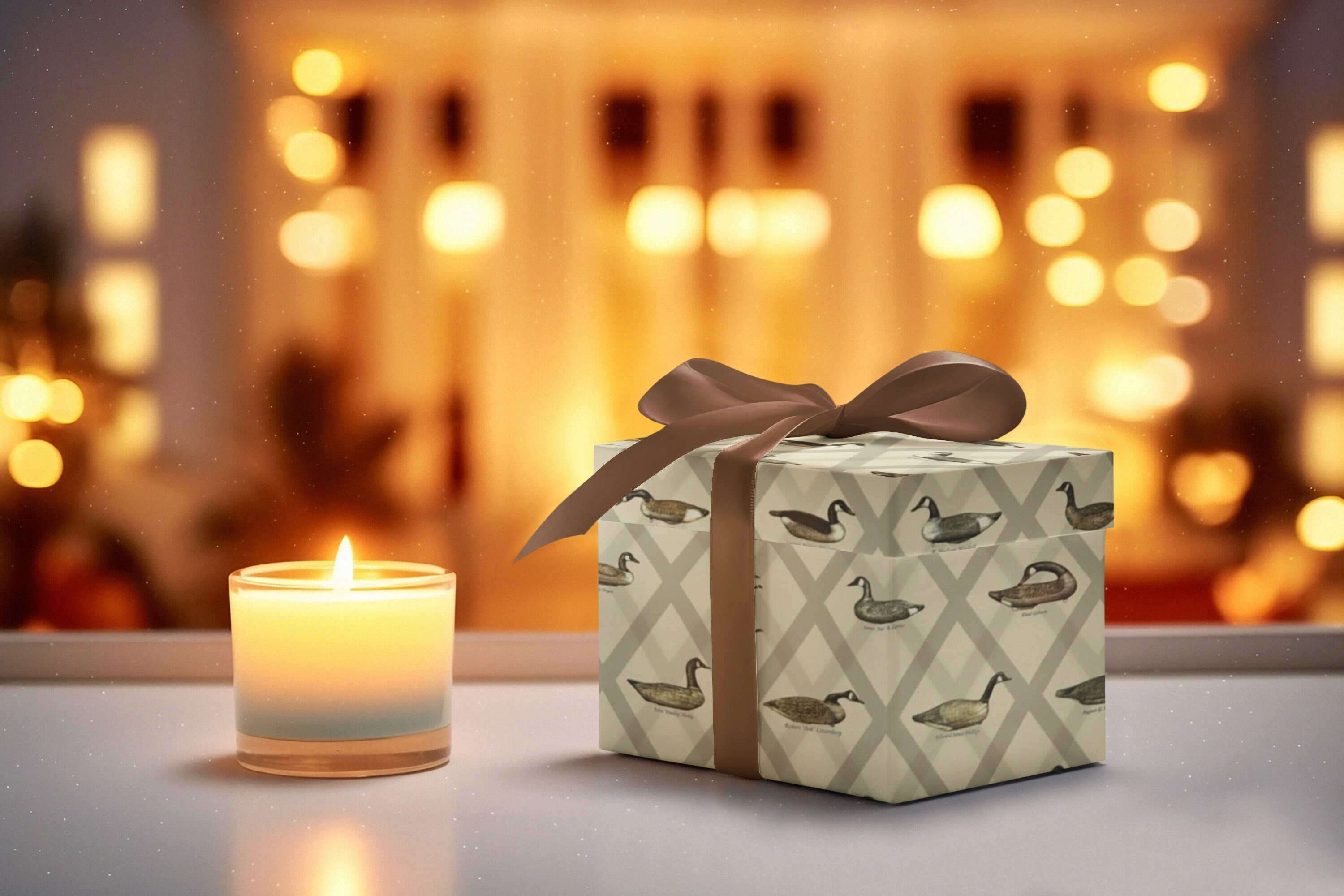 Geese Wrapping Paper to Elevate Giftgiving for Decoy Collectors and Father's Day With Elegance
