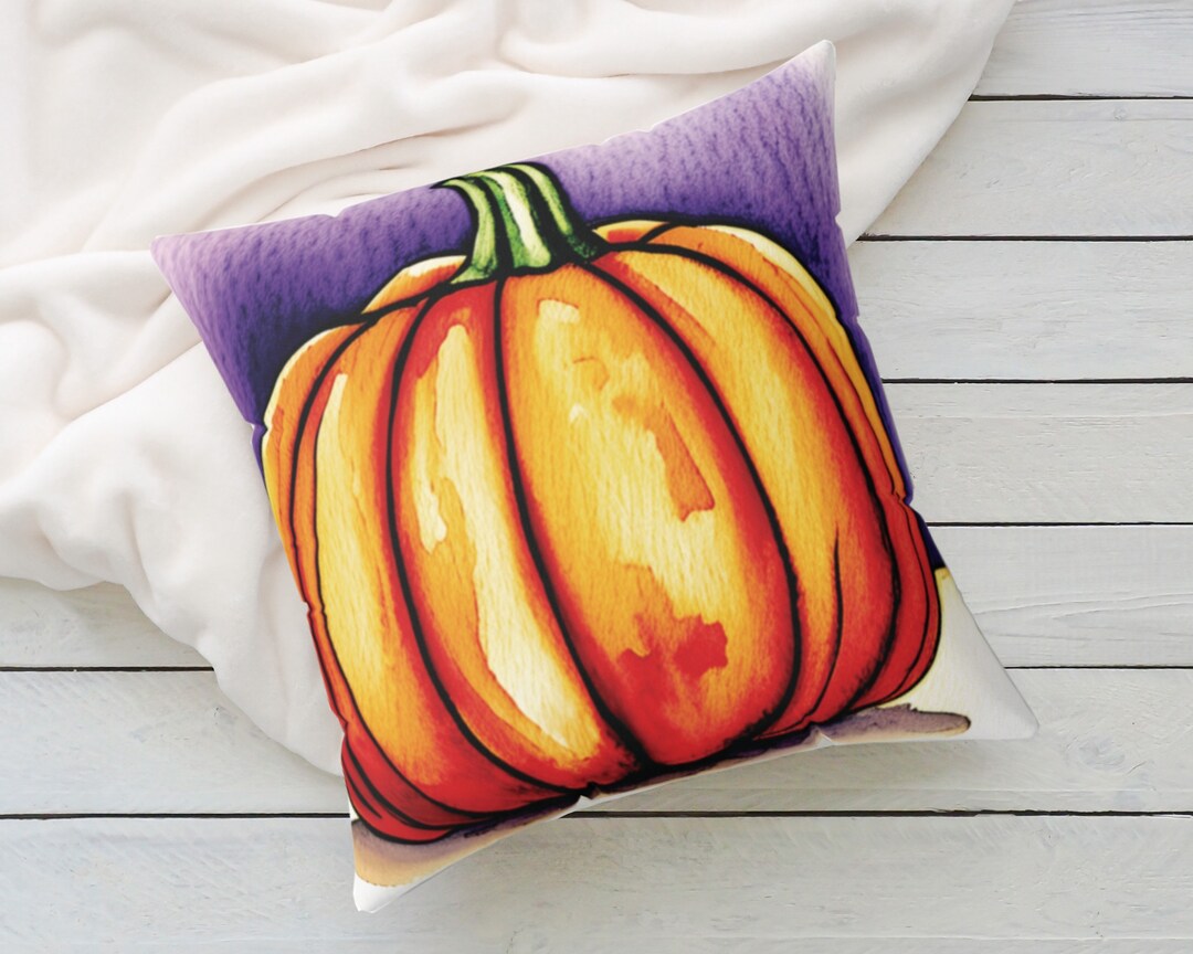 Pumpkins in Fall Hello Autumn Throw Pillow Fall Trend Pillow Etsy