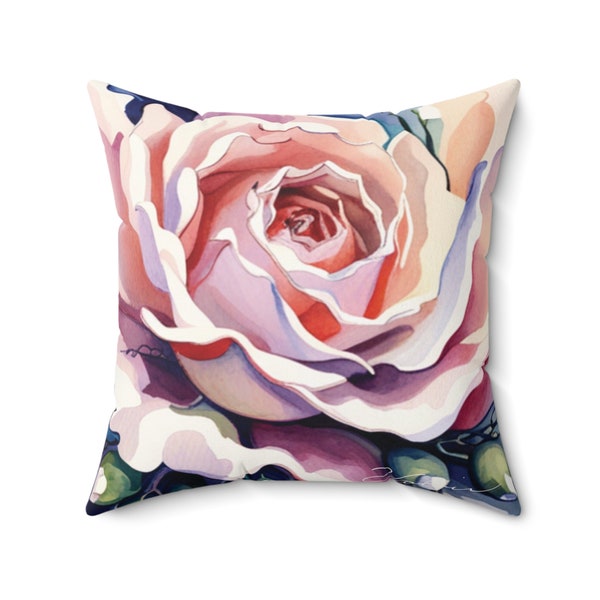 Unique Touch of Purple English Rose Decorative Pillows: Artful Comfort for Cozy and Stylish Home Enhancements