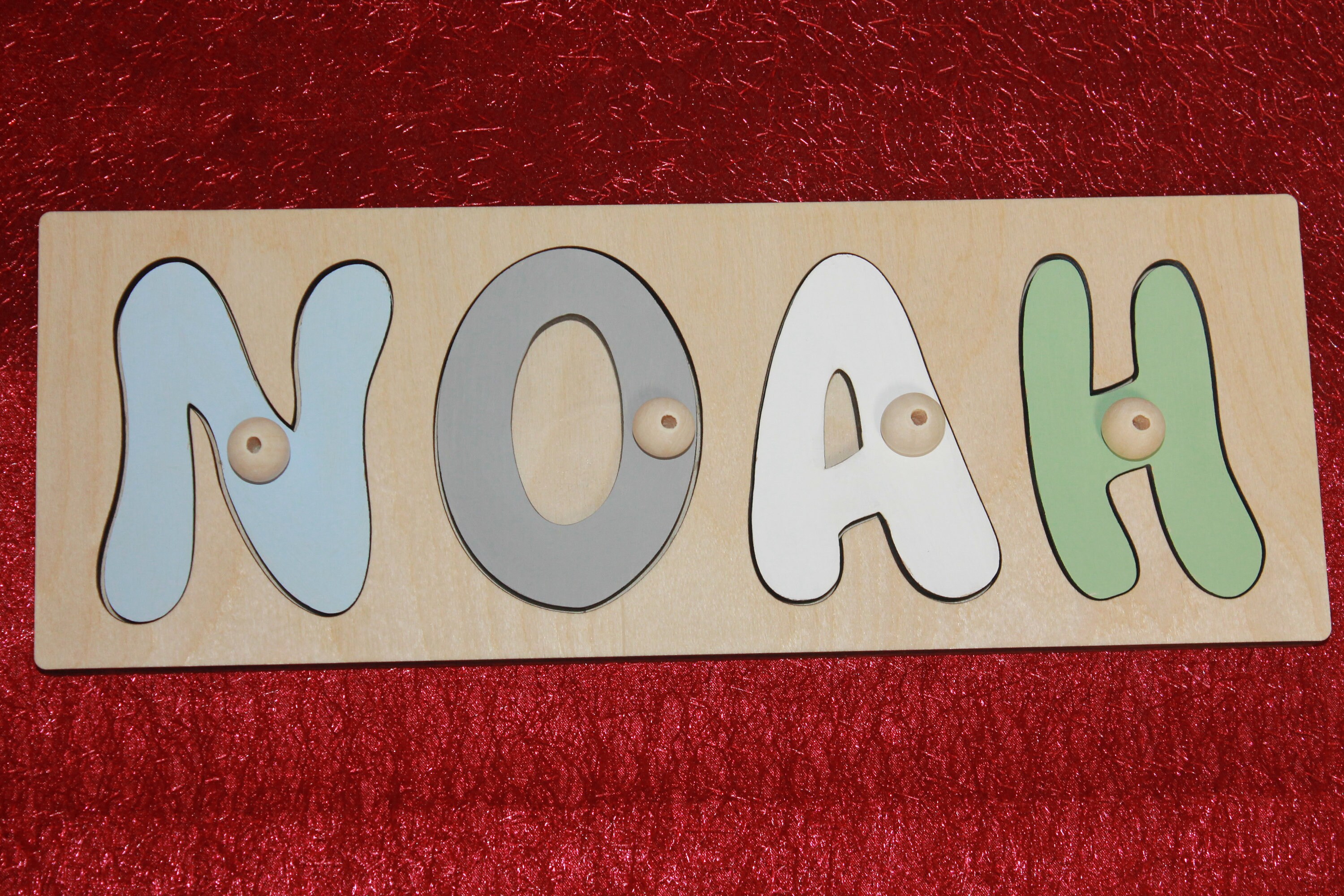 Name Puzzle With Pegs Wooden Name Puzzle Personalized Puzzle Etsy