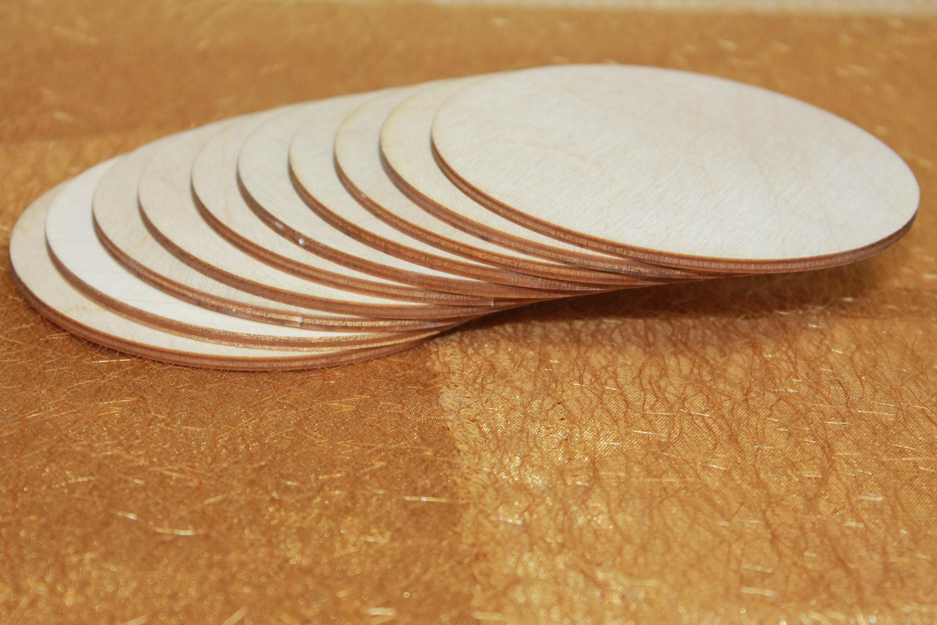 Wooden Coasters Set of 10 Blank Wooden Coasters 10 Round For Etsy