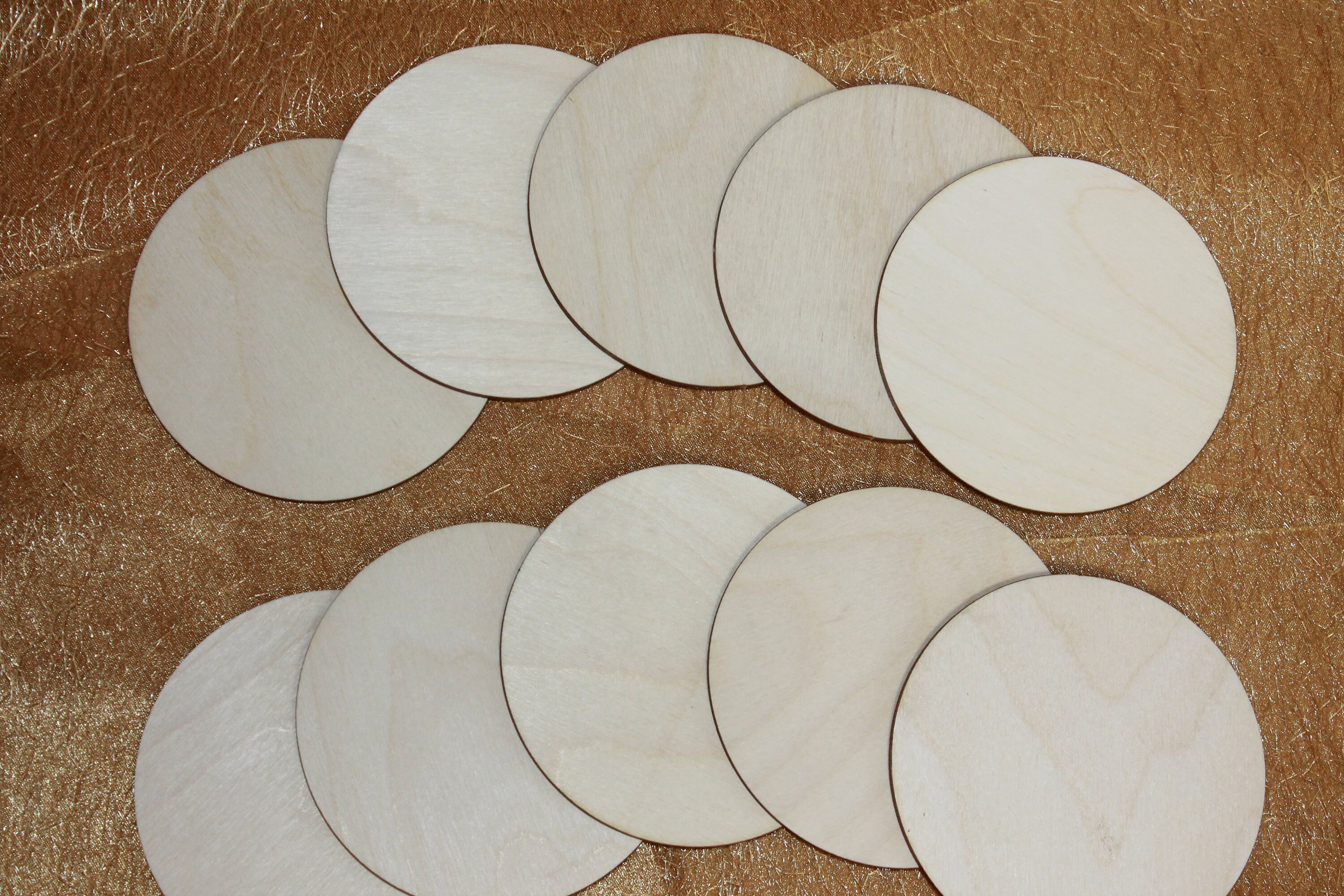 Wooden Coasters Set of 10 Blank Wooden Coasters 10 Round For Etsy
