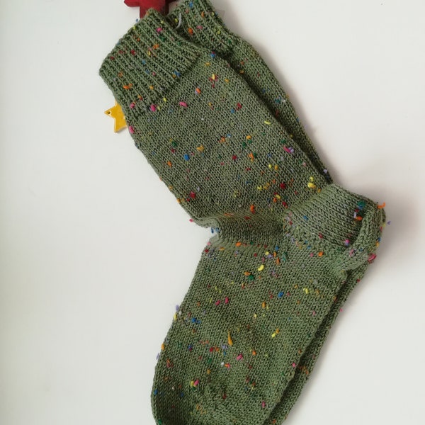 Wollsocken, Strümpfe aus Wolle, warme Socken, Gr. 39, handgestrickt