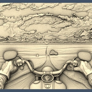 American Bikers Biker Rider Motorcyclist STL Model CNC Router Engraver Artcam Aspire CNC files Wood Wall Decor VCarve Relief