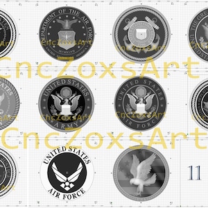 Us Army American Army Signs U.S. Military Insignia Coin grayscale format Laser Burn PNG Lightburn Digital Design Coin Png Fiber laser
