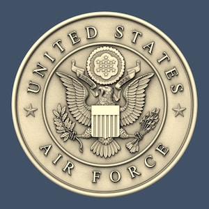 Us Army American Army Sign Air Force 3D STL Model CNC Router Engraver Artcam Aspire CNC files Wood Wall Decor VCarve Relief