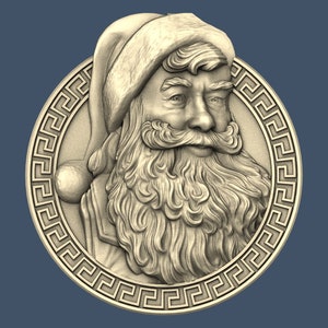 Christmas Holidays Santa Claus STL Model CNC Router Engraver Artcam Aspire CNC files Wood Art Wall Decor VCarve Relief Woodworking