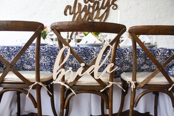 Chair Signage Chair Signs Event Decor Wedding Reception Etsy