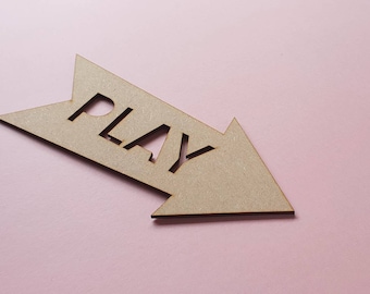 Personalised Name Arrow Wooden Sign Straight