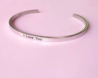 I love you bracelet bangle