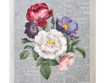 Flowers Dictionary Print