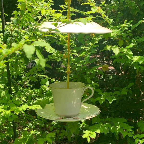 Teacup Bird Feeder Etsy