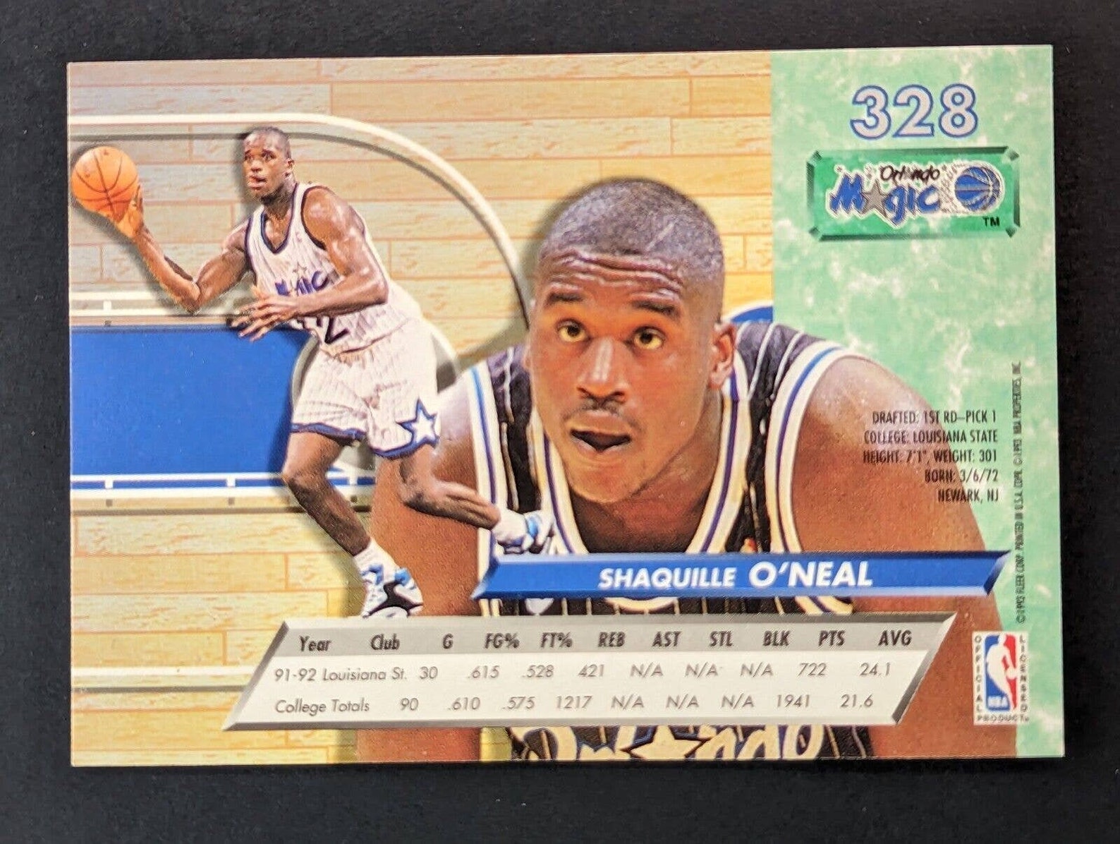Fleer 92-93 Ultra Shaquille O'neal ROOKIE Magic 328 NBA Trading Card - Etsy