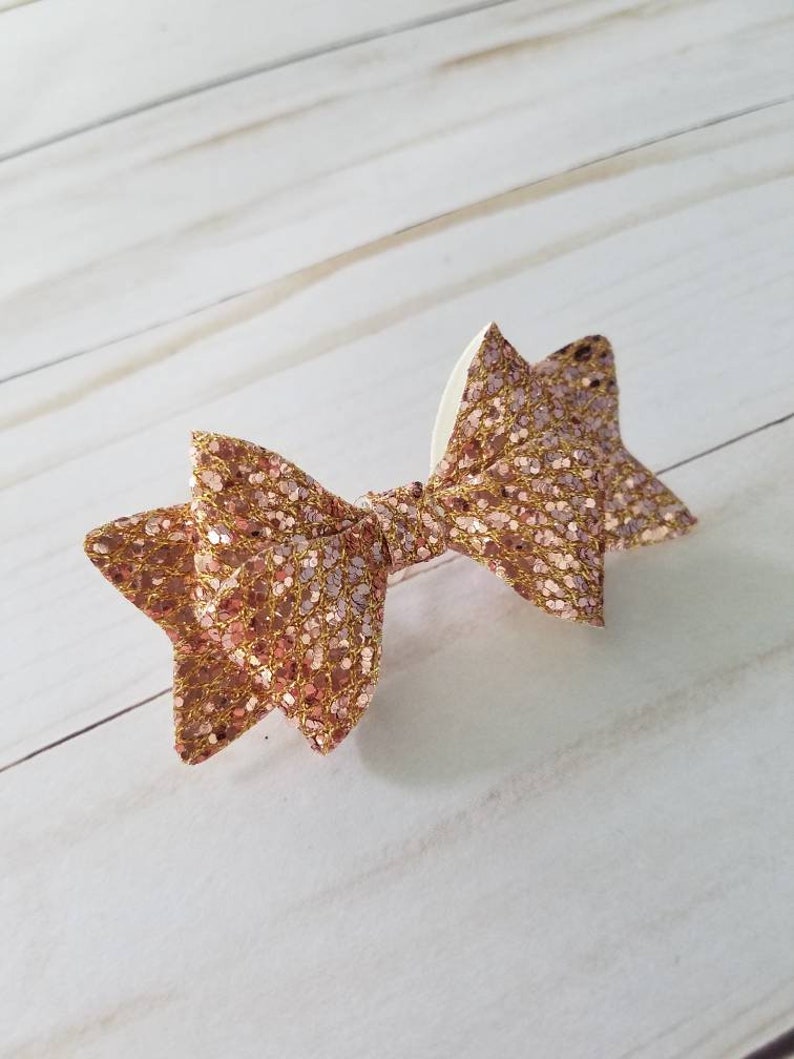 rose gold baby bow