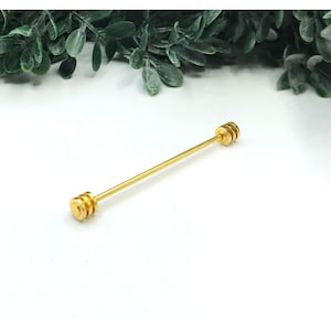 Vintage tie bar gold tone