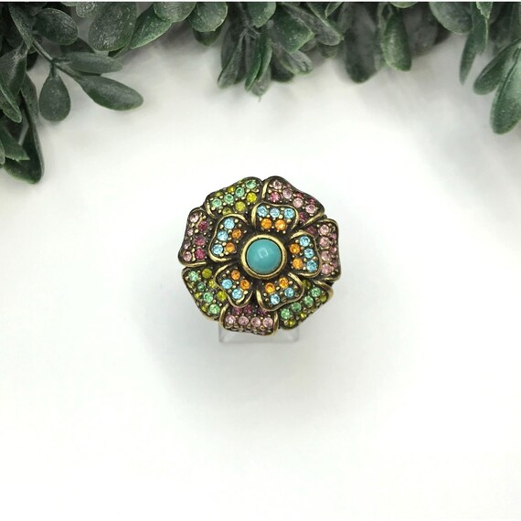 Heidi Daus Statement ring multi color rhinestones… - image 6