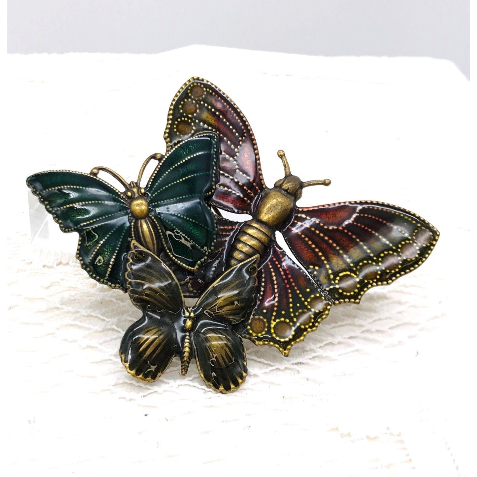 Antique Butterfly Brooch - Etsy