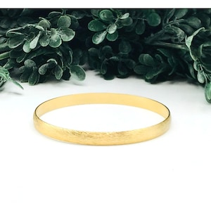 Vintage Gold-Tone Textured Bangle Bracelet by Napier