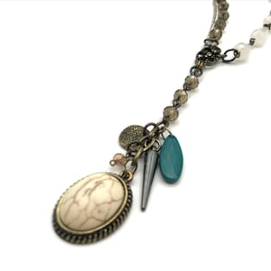 Multicolor Boho Layered Necklace With Charms & Beads