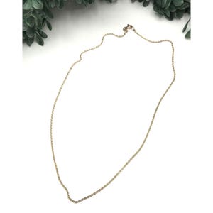 Vintage Sterling silver Chain Necklace With Spring Ring Clasp 16" length