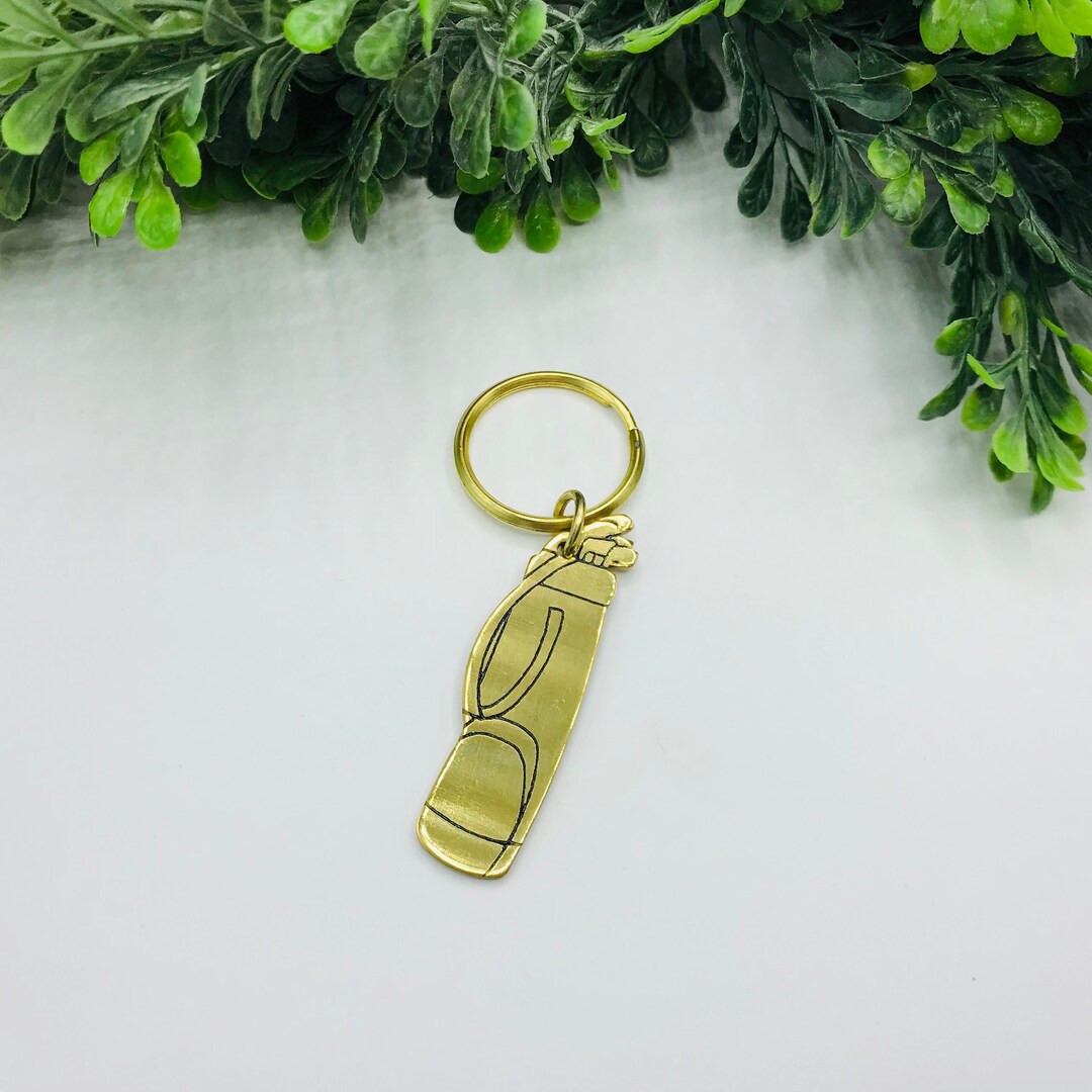 Vintage Russ Keychain Gold Toned With Golf Bag and Clubs Used - Etsy