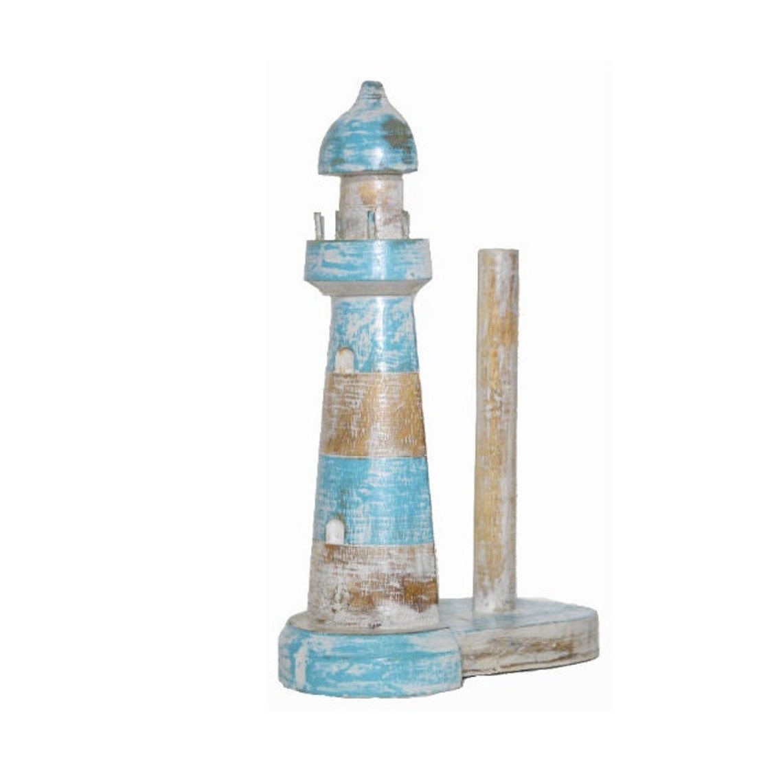 Hand Carved Wood LIGHTHOUSE Paper Towel Holder Carving Kitchen Etsy