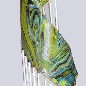 Large Beautiful Palm Tree Spiral Leaf Wind Chime with Metal Musical Sound