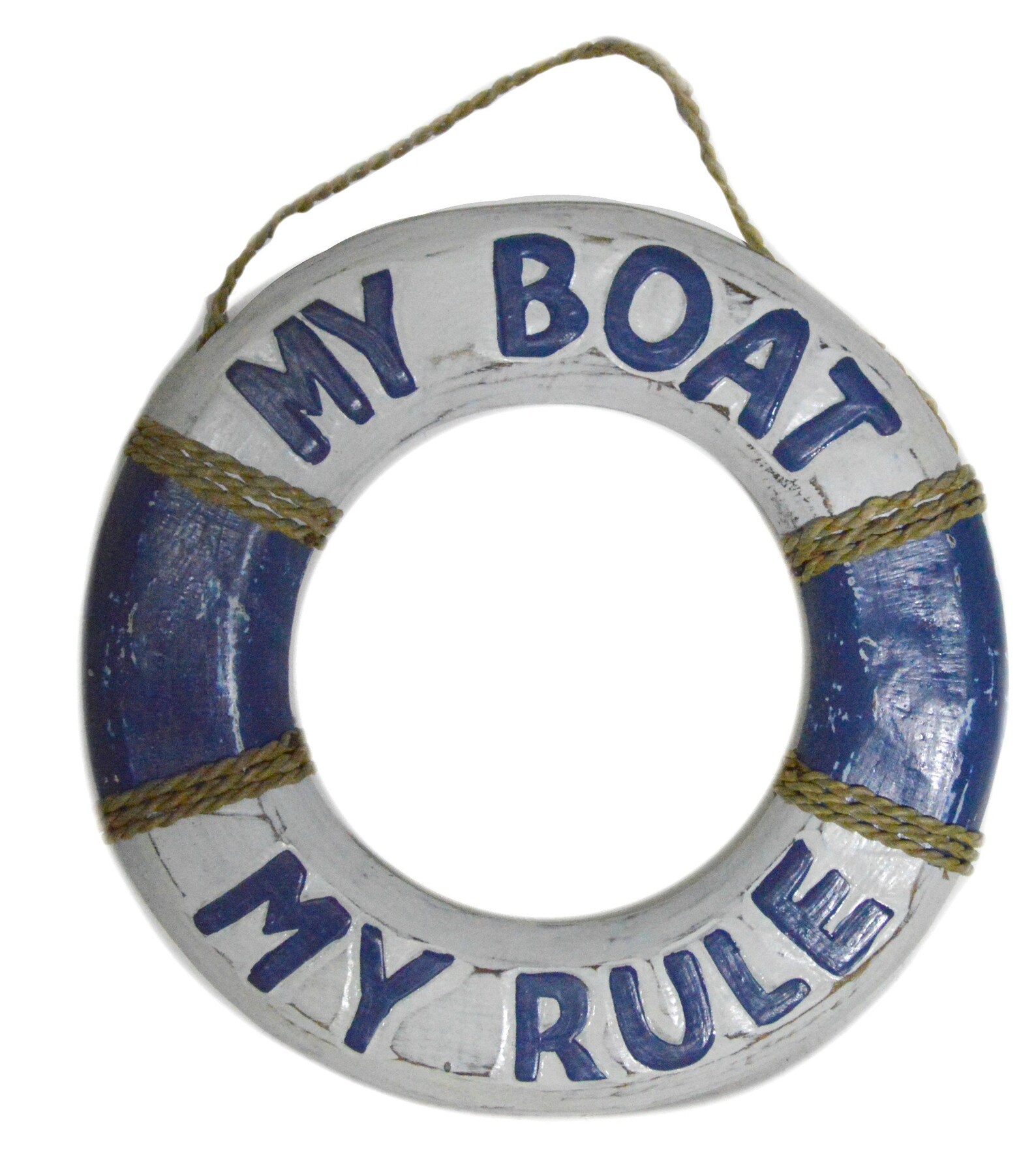12 Hand Carved Lifesaver Buoy MY BOAT My RULES Etsy