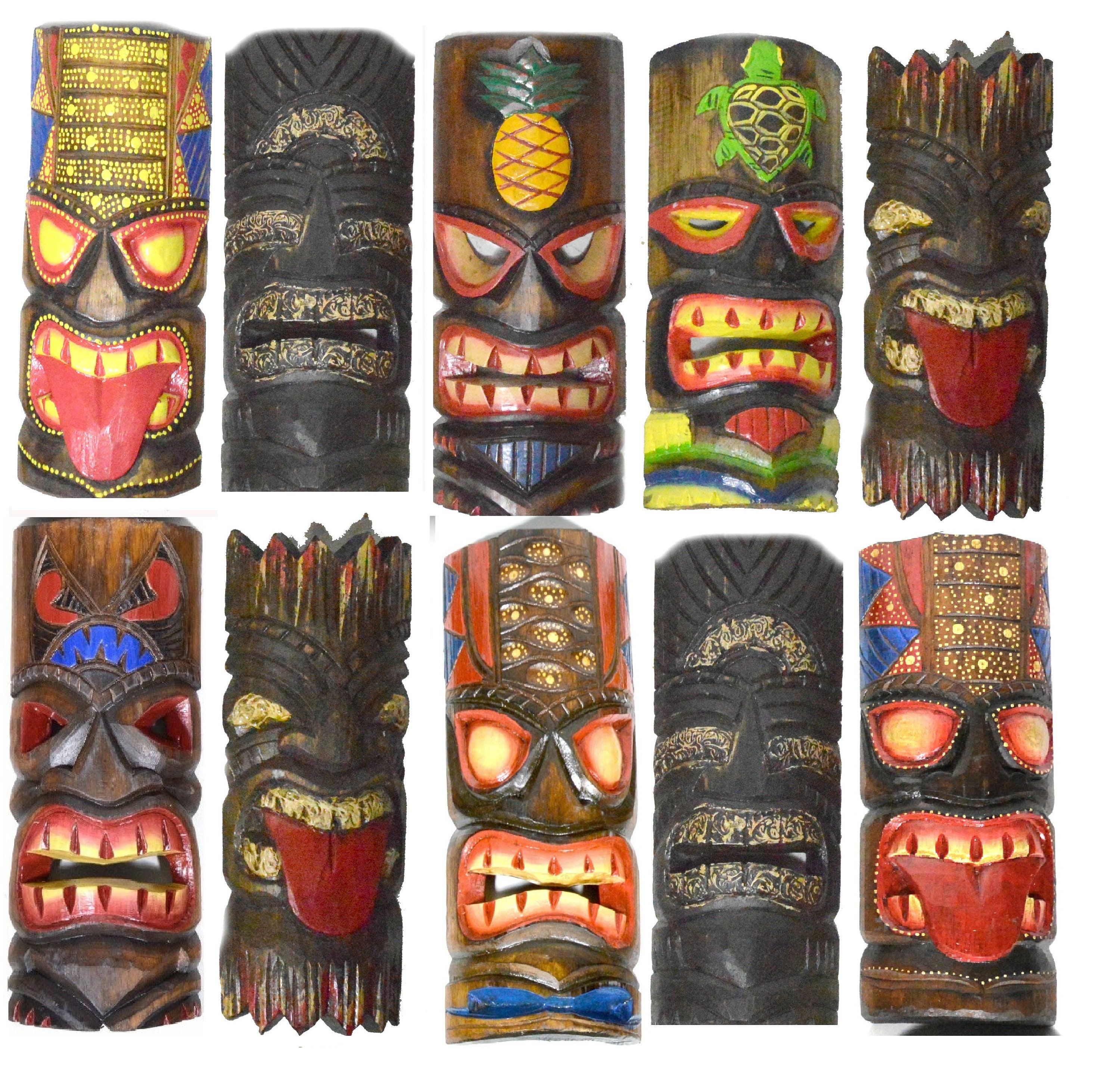 Маска 12 1. Гавайские маски из дерево. Деревянные маски острова Бали. Тропические маски. Домой в стиле маски.