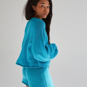 Pure Cashmere short Cardigan for Women -  Knit Unique Jacket, Bolero