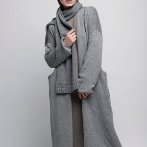 Pure Cashmere Long Cardigan with Pockets – Oversized Sweater from Cashmere