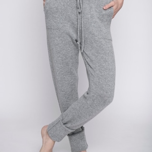 Strick-Jogginghose aus Kaschmir und Wolle für Frauen, Gestrickte Yogahose für Workout, Homewear Wollhose, Damen Kaschmir/Wolle-Strickhose, Lounge-Hose