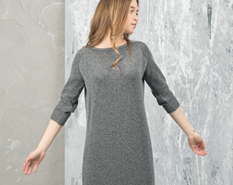 Cashmere Long Dress for Woman - Long Sweater Dress